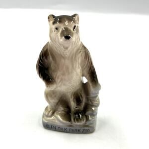 Antique Vintage Glen Oak Park Zoo Porcelain Bear Japan Made MCM CHIPPED Ear
